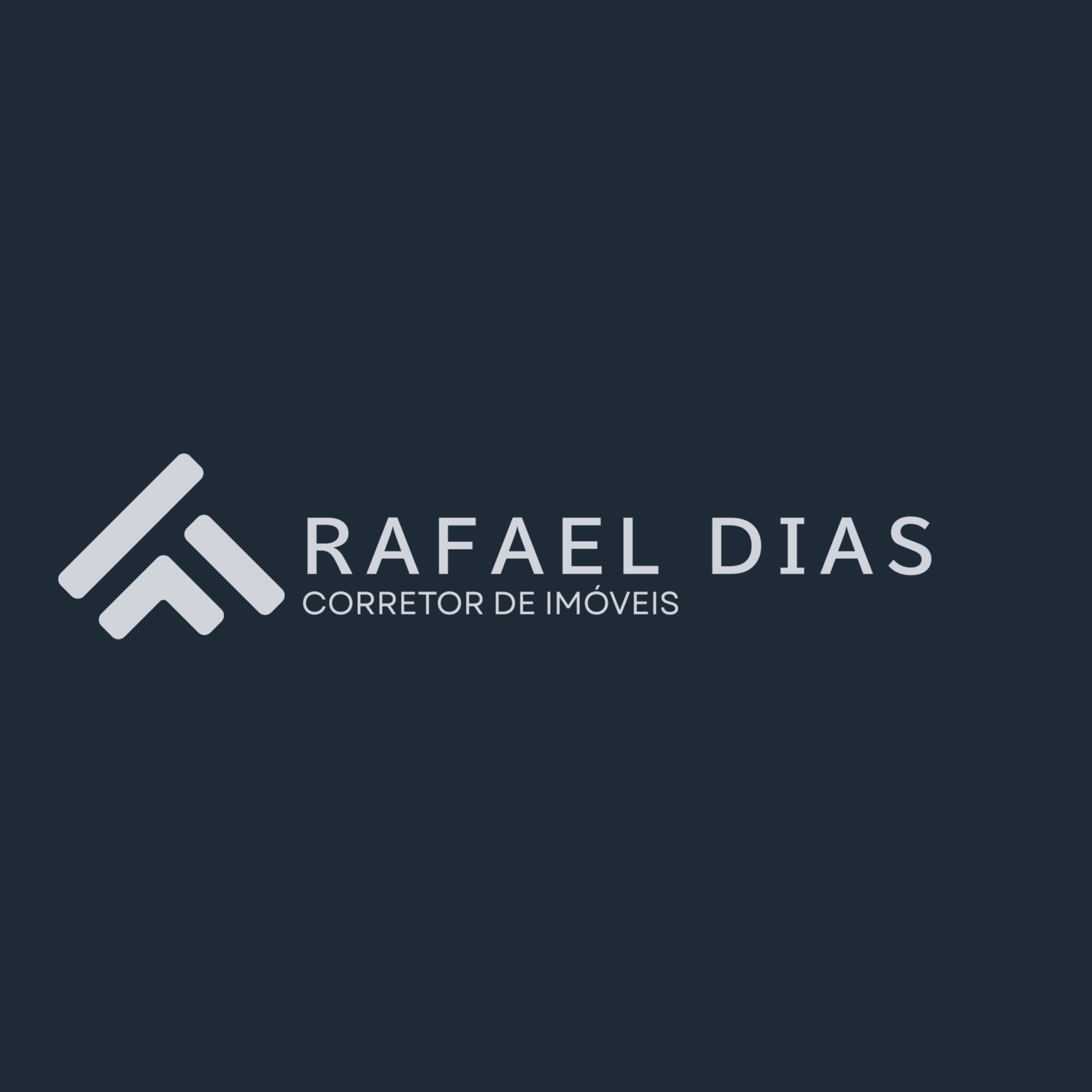 Cinza Moderno Corretor de Imóveis Logotipo